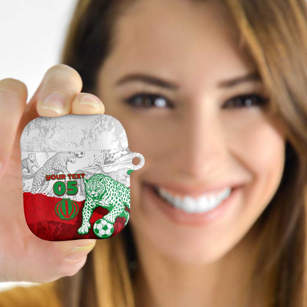 Custom Iran Football AirPods Case Leopard Comic Manga Art Style