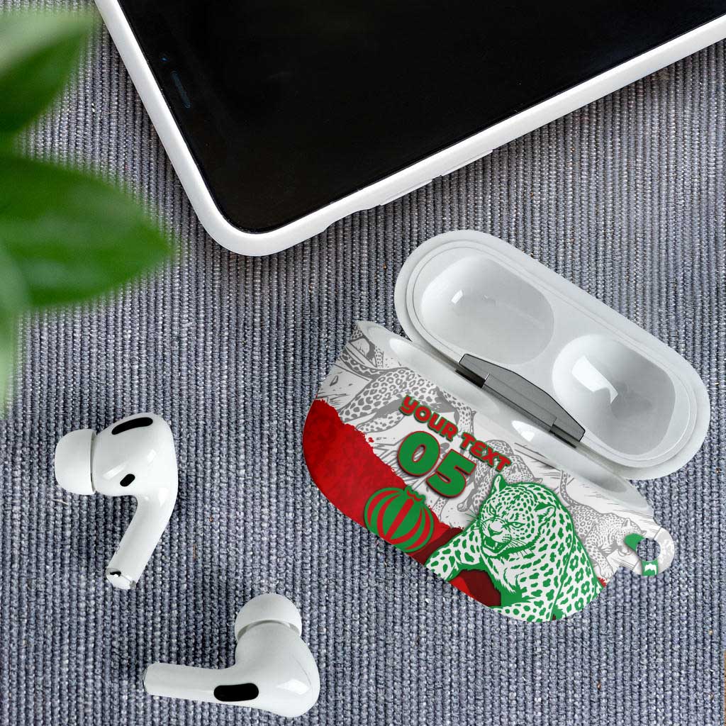 Custom Iran Football AirPods Case Leopard Comic Manga Art Style