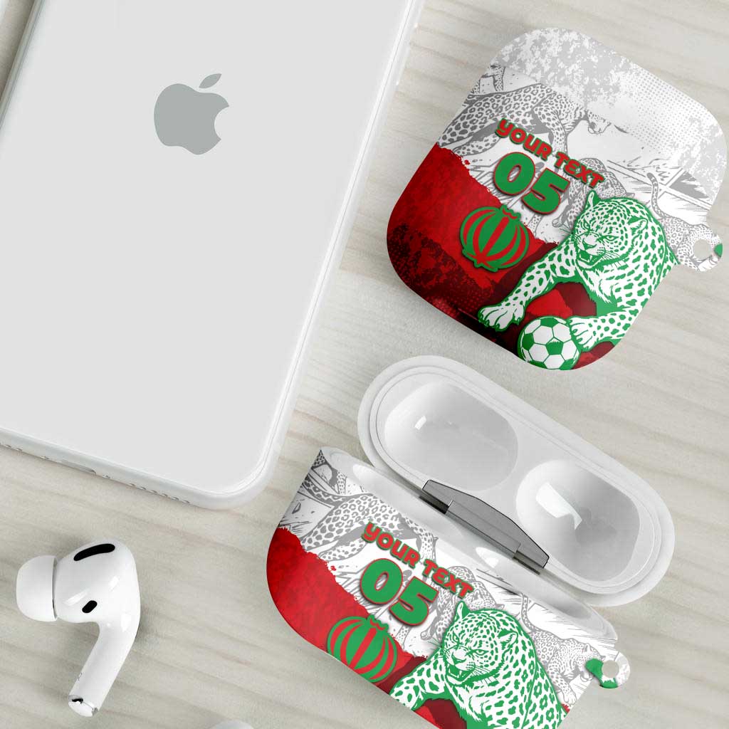 Custom Iran Football AirPods Case Leopard Comic Manga Art Style