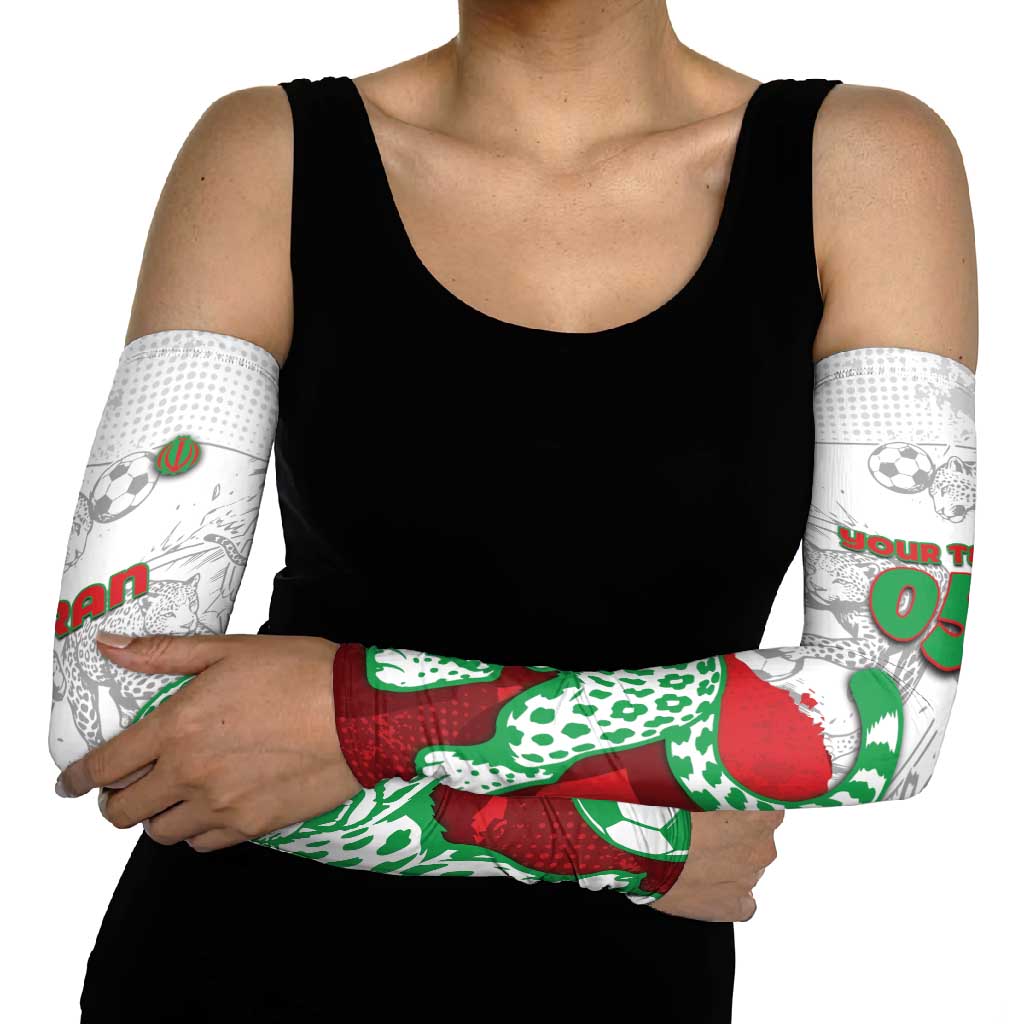 Custom Iran Football Arm Sleeves Leopard Comic Manga Art Style