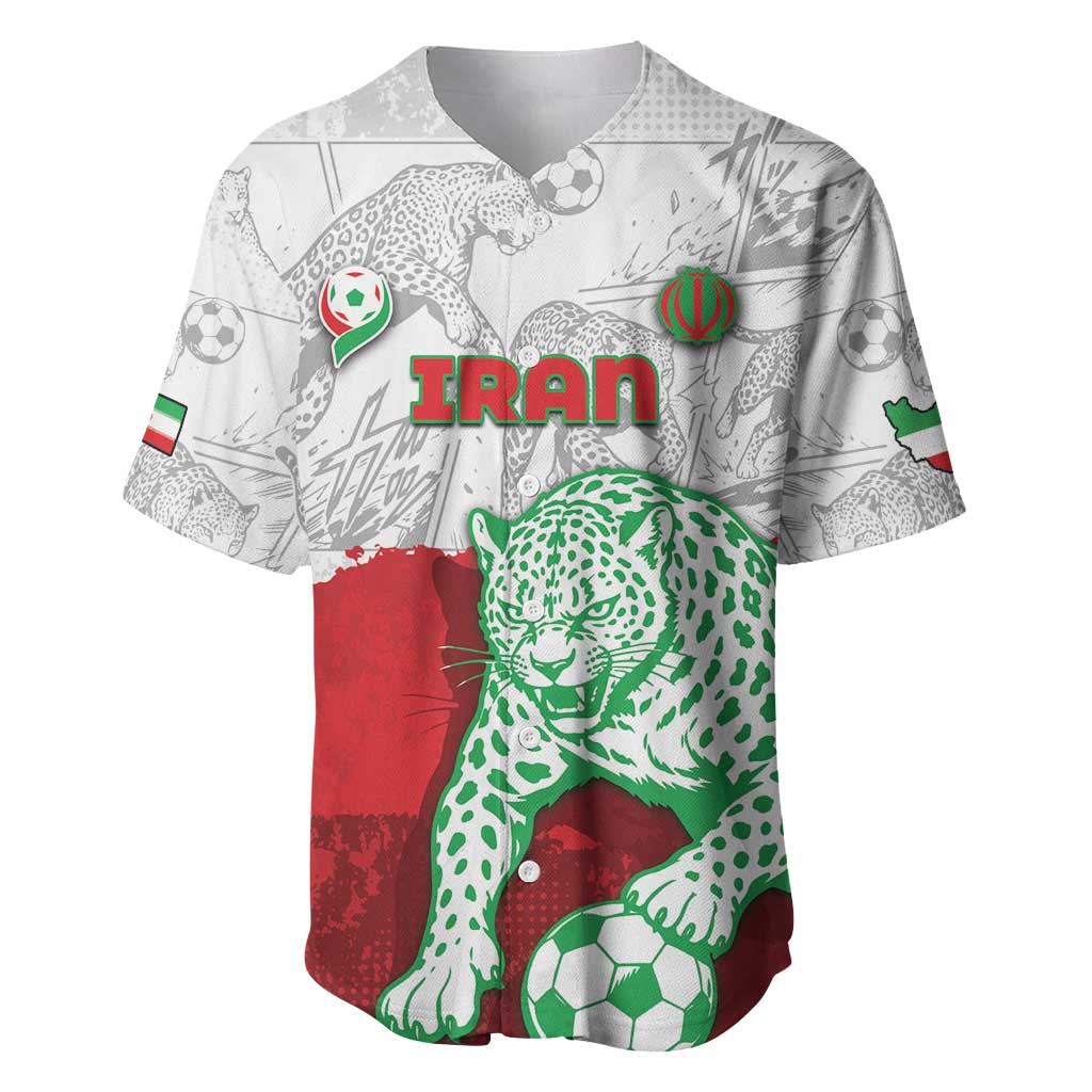 Custom Iran Football Baseball Jersey Leopard Comic Manga Art Style