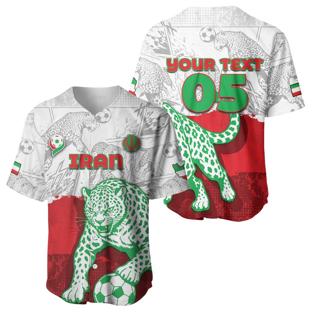 Custom Iran Football Baseball Jersey Leopard Comic Manga Art Style