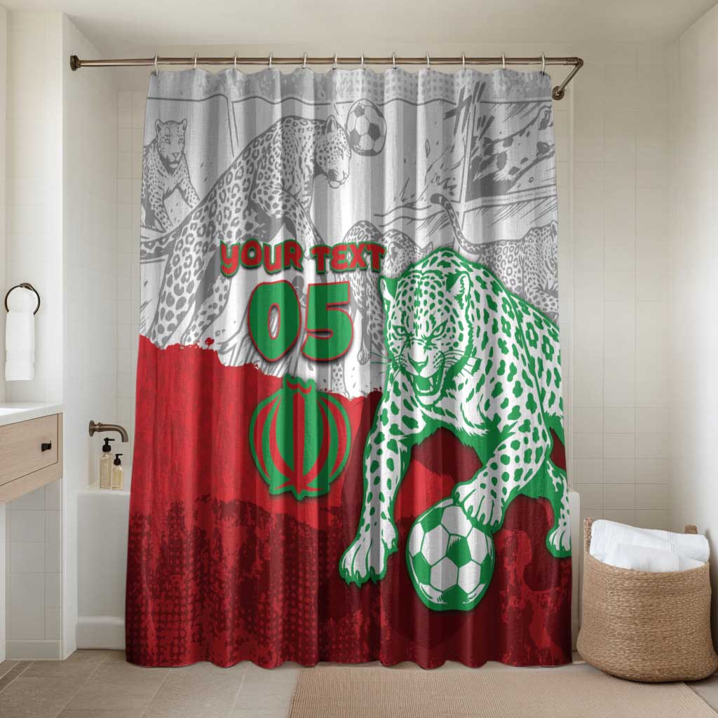 Custom Iran Football Bathroom Set Leopard Comic Manga Art Style