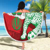 Custom Iran Football Beach Blanket Leopard Comic Manga Art Style