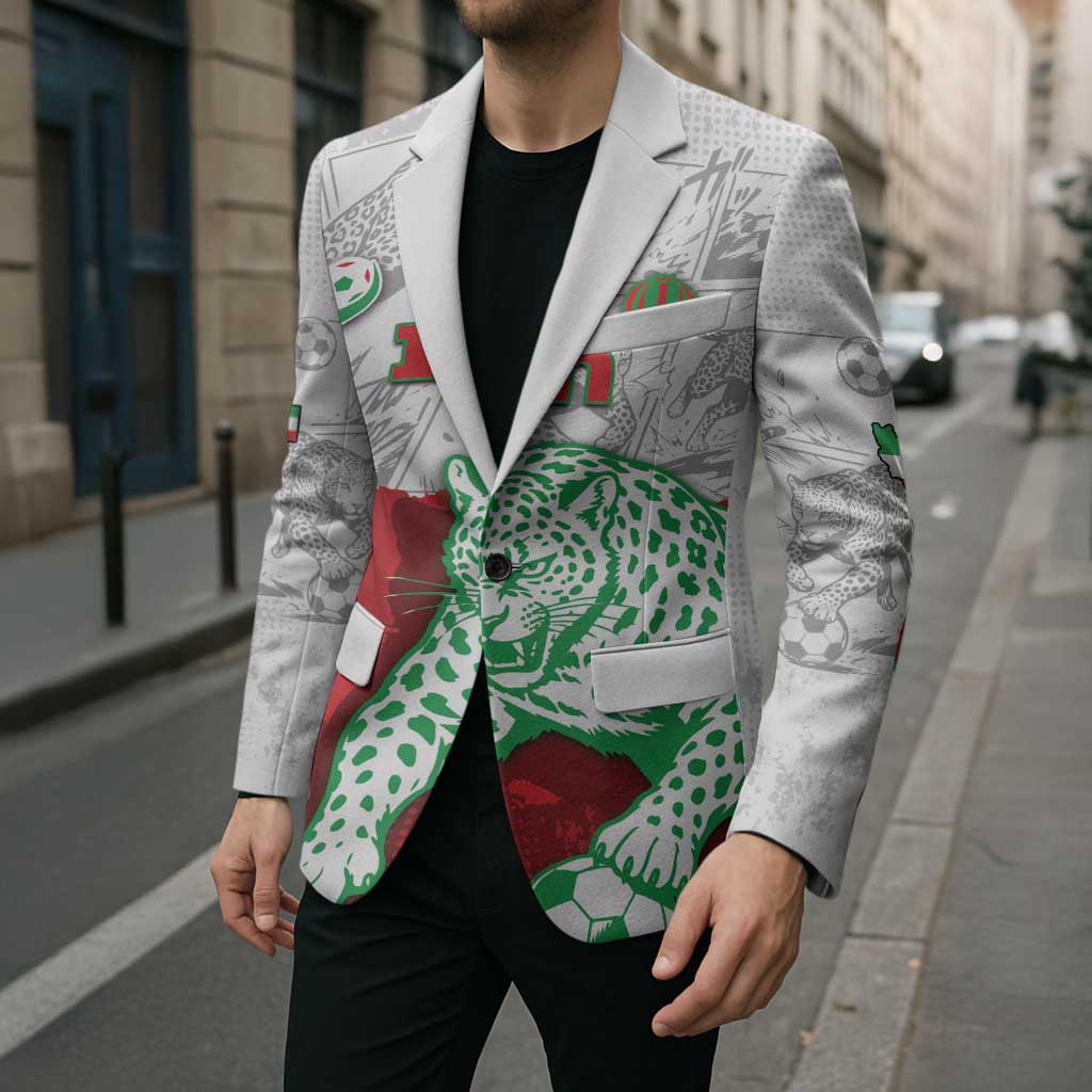 Custom Iran Football Blazer Leopard Comic Manga Art Style