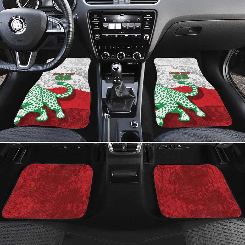 Custom Iran Football Car Mats Leopard Comic Manga Art Style