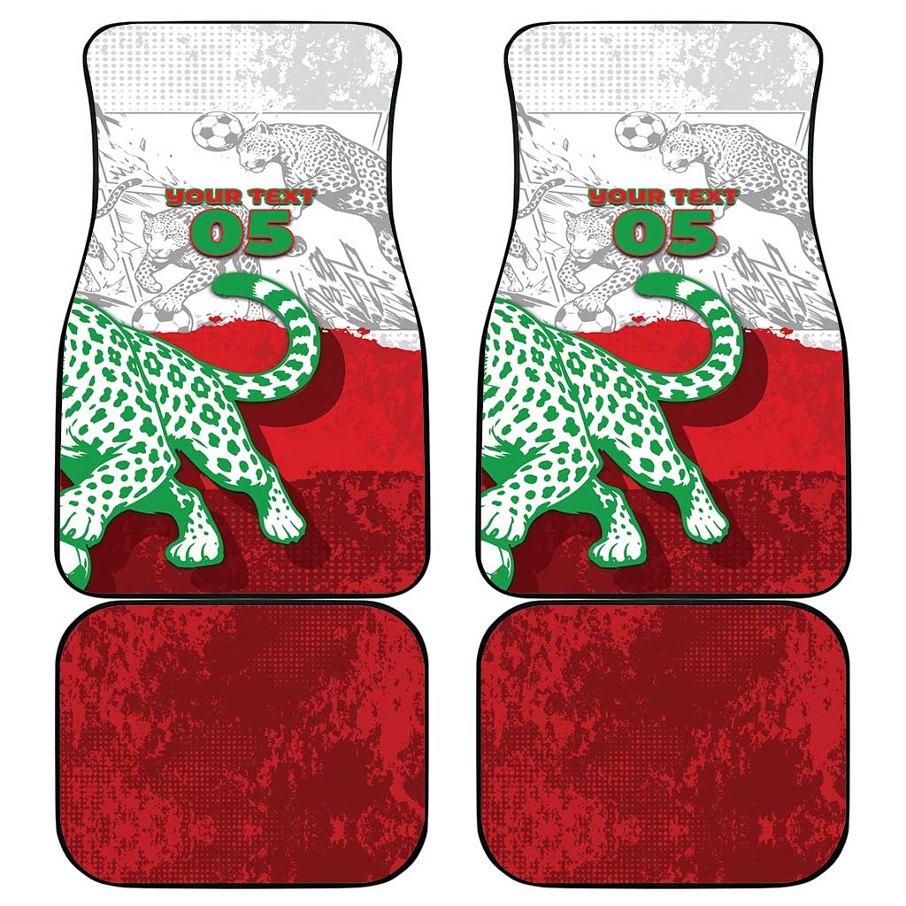 Custom Iran Football Car Mats Leopard Comic Manga Art Style
