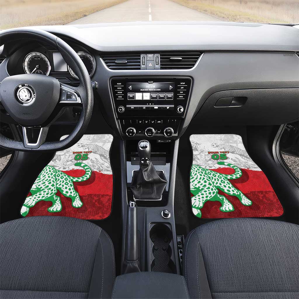 Custom Iran Football Car Mats Leopard Comic Manga Art Style