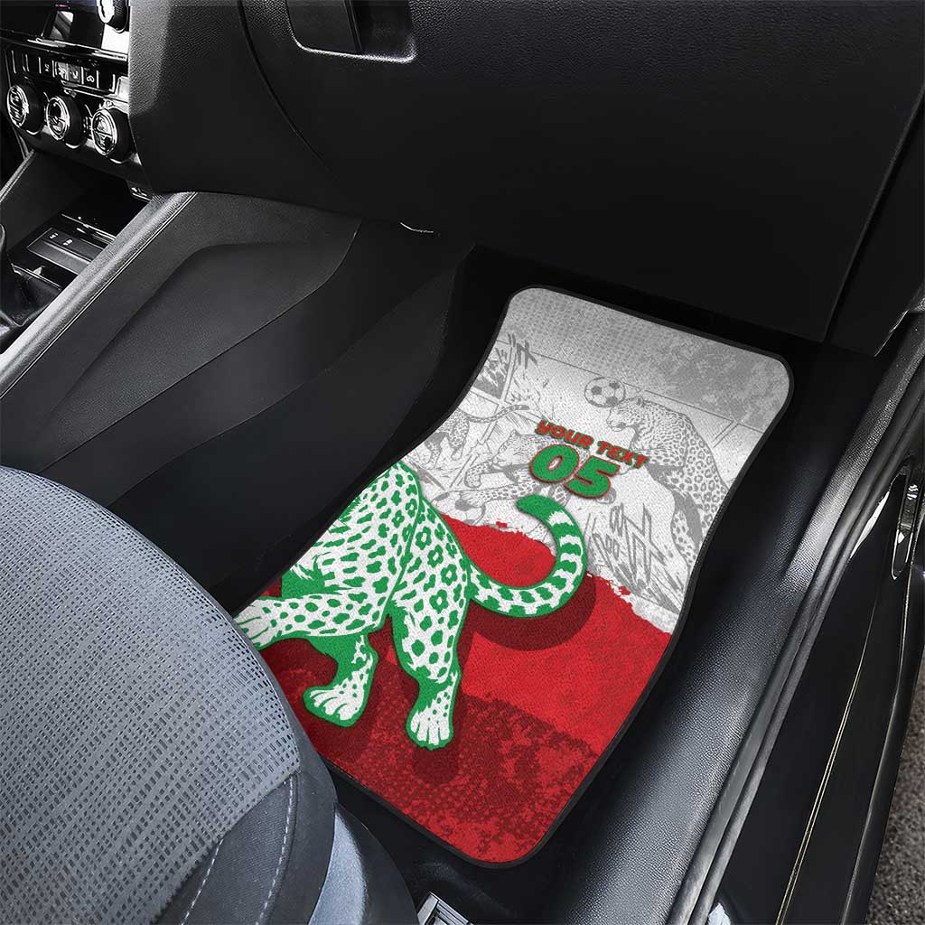 Custom Iran Football Car Mats Leopard Comic Manga Art Style