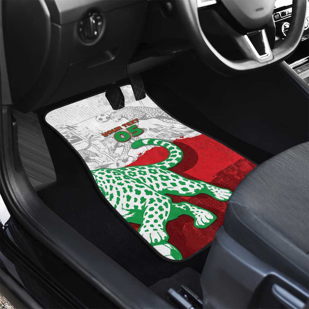 Custom Iran Football Car Mats Leopard Comic Manga Art Style