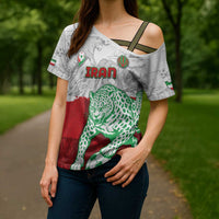 Custom Iran Football Cross Shoulder Shirt Leopard Comic Manga Art Style