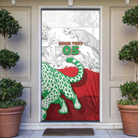 Custom Iran Football Door Cover Leopard Comic Manga Art Style