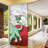 Custom Iran Football Door Cover Leopard Comic Manga Art Style