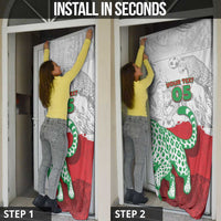 Custom Iran Football Door Cover Leopard Comic Manga Art Style