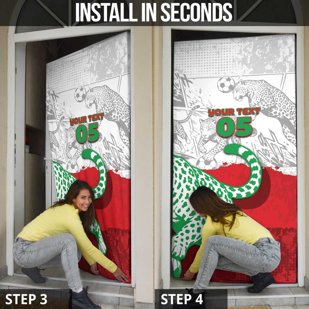 Custom Iran Football Door Cover Leopard Comic Manga Art Style