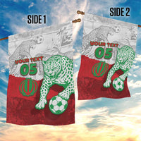 Custom Iran Football Garden Flag Leopard Comic Manga Art Style