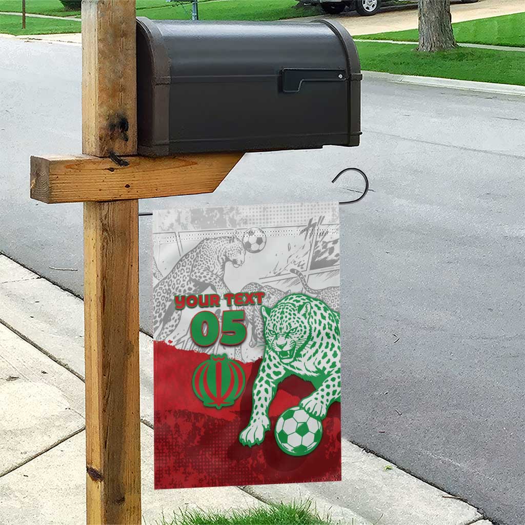 Custom Iran Football Garden Flag Leopard Comic Manga Art Style