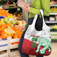 Custom Iran Football Grocery Bag Leopard Comic Manga Art Style