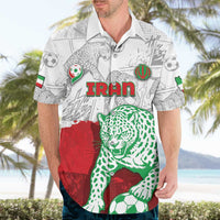 Custom Iran Football Hawaiian Shirt Leopard Comic Manga Art Style