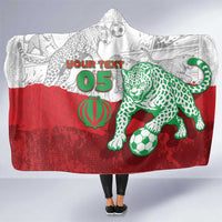 Custom Iran Football Hooded Blanket Leopard Comic Manga Art Style