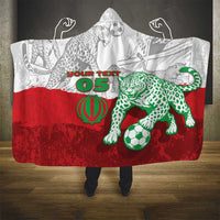 Custom Iran Football Hooded Blanket Leopard Comic Manga Art Style