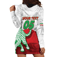 Custom Iran Football Hoodie Dress Leopard Comic Manga Art Style
