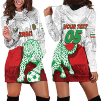 Custom Iran Football Hoodie Dress Leopard Comic Manga Art Style