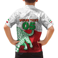 Custom Iran Football Kid Hawaiian Shirt Leopard Comic Manga Art Style