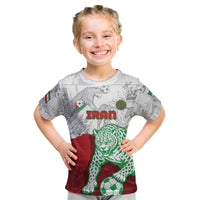 Custom Iran Football Kid T Shirt Leopard Comic Manga Art Style