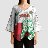 Custom Iran Football Kimono Sleeve Blouse Leopard Comic Manga Art Style