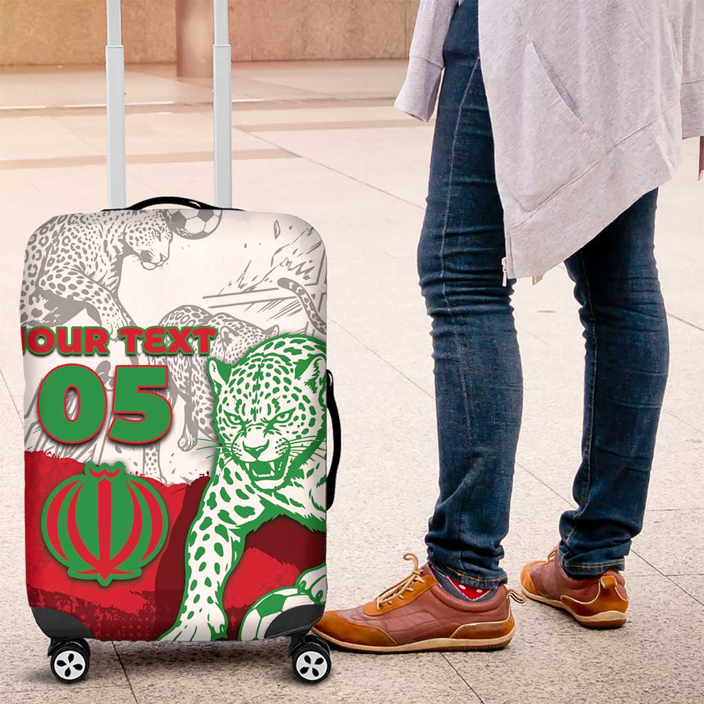 Custom Iran Football Luggage Cover Leopard Comic Manga Art Style