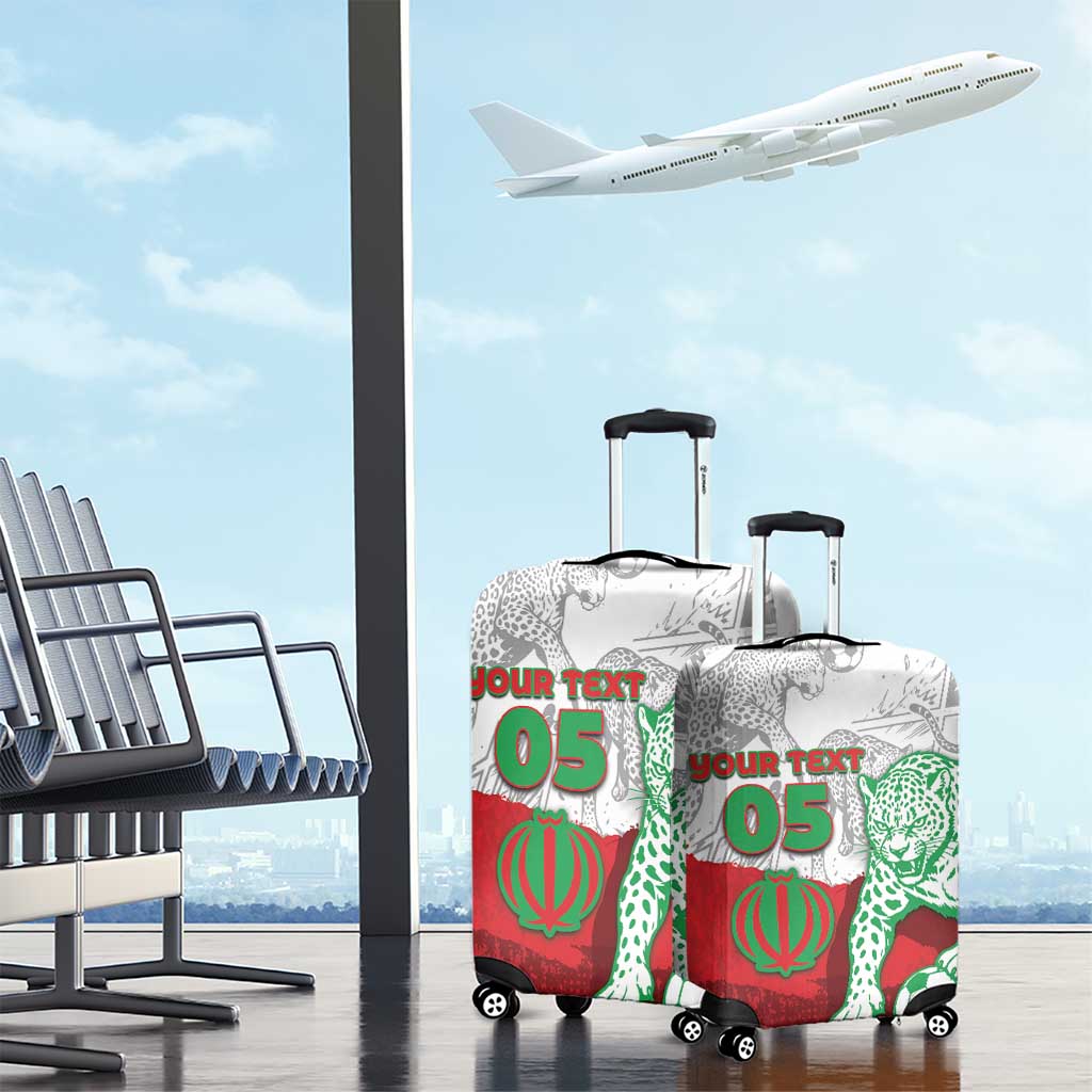 Custom Iran Football Luggage Cover Leopard Comic Manga Art Style
