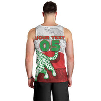 Custom Iran Football Men Tank Top Leopard Comic Manga Art Style