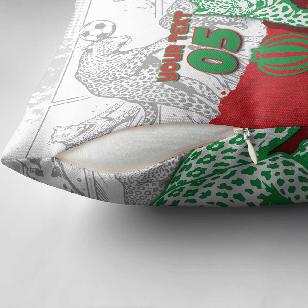 Custom Iran Football Pillow Cover Leopard Comic Manga Art Style