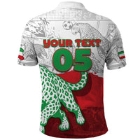 Custom Iran Football Polo Shirt Leopard Comic Manga Art Style