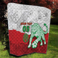 Custom Iran Football Quilt Leopard Comic Manga Art Style