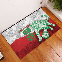 Custom Iran Football Rubber Doormat Leopard Comic Manga Art Style