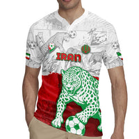 Custom Iran Football Rugby Jersey Leopard Comic Manga Art Style