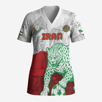 Custom Iran Football Scrub Top Leopard Comic Manga Art Style