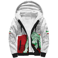 Custom Iran Football Sherpa Hoodie Leopard Comic Manga Art Style