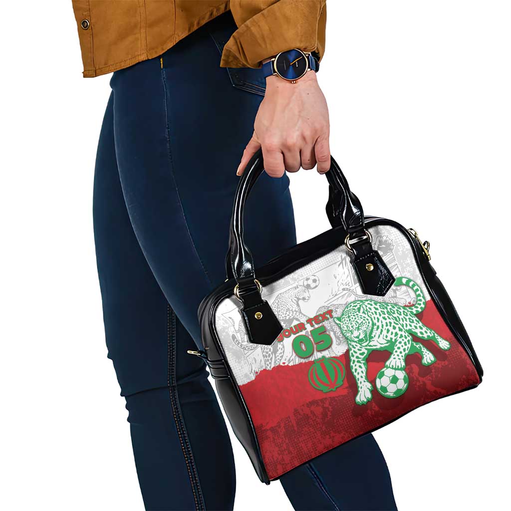 Custom Iran Football Shoulder Handbag Leopard Comic Manga Art Style