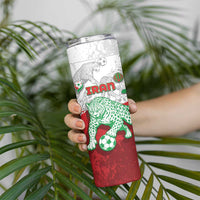 Custom Iran Football Skinny Tumbler Leopard Comic Manga Art Style