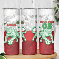 Custom Iran Football Skinny Tumbler Leopard Comic Manga Art Style
