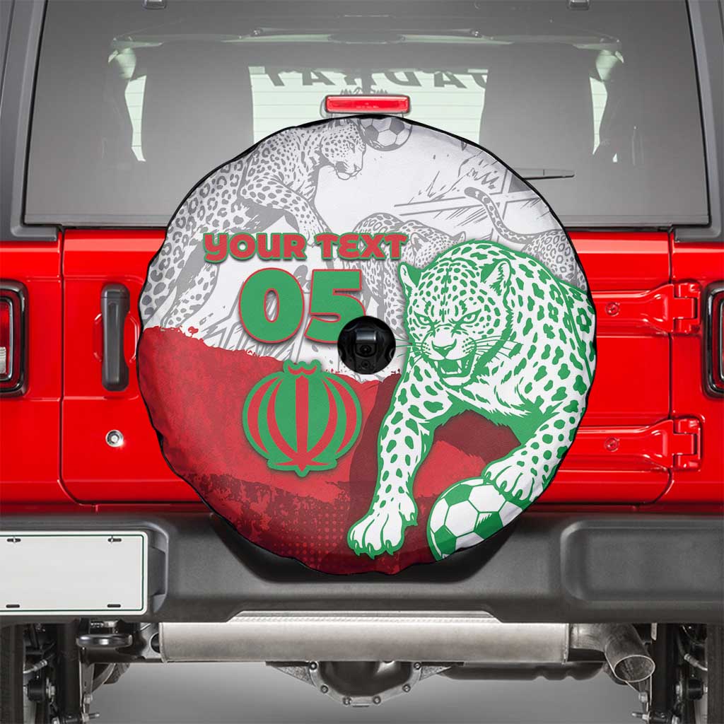 Custom Iran Football Spare Tire Cover Leopard Comic Manga Art Style