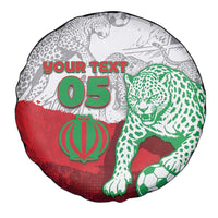 Custom Iran Football Spare Tire Cover Leopard Comic Manga Art Style