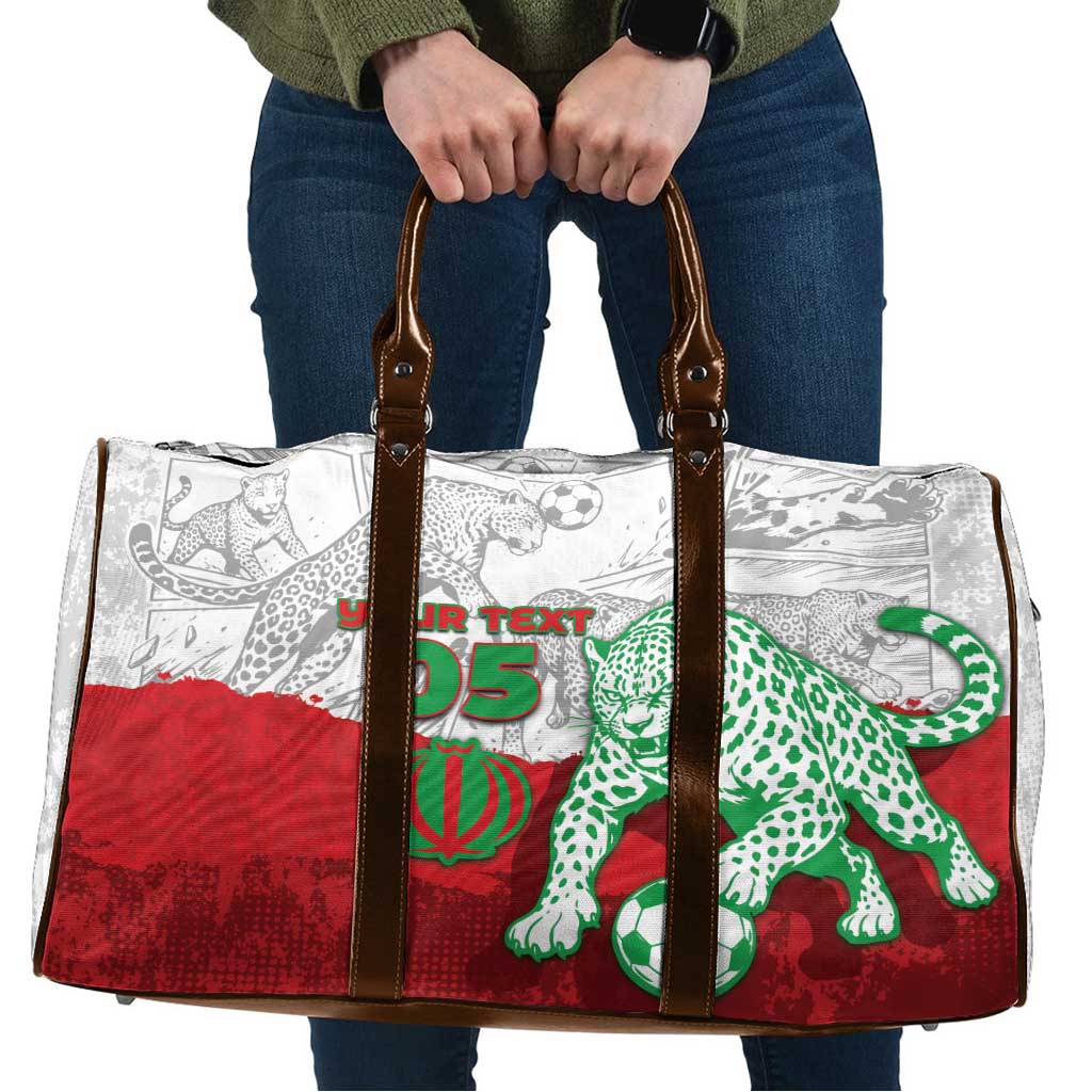 Custom Iran Football Travel Bag Leopard Comic Manga Art Style