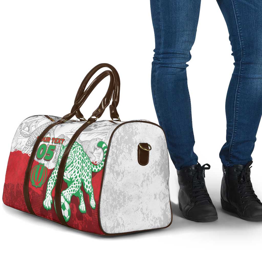 Custom Iran Football Travel Bag Leopard Comic Manga Art Style