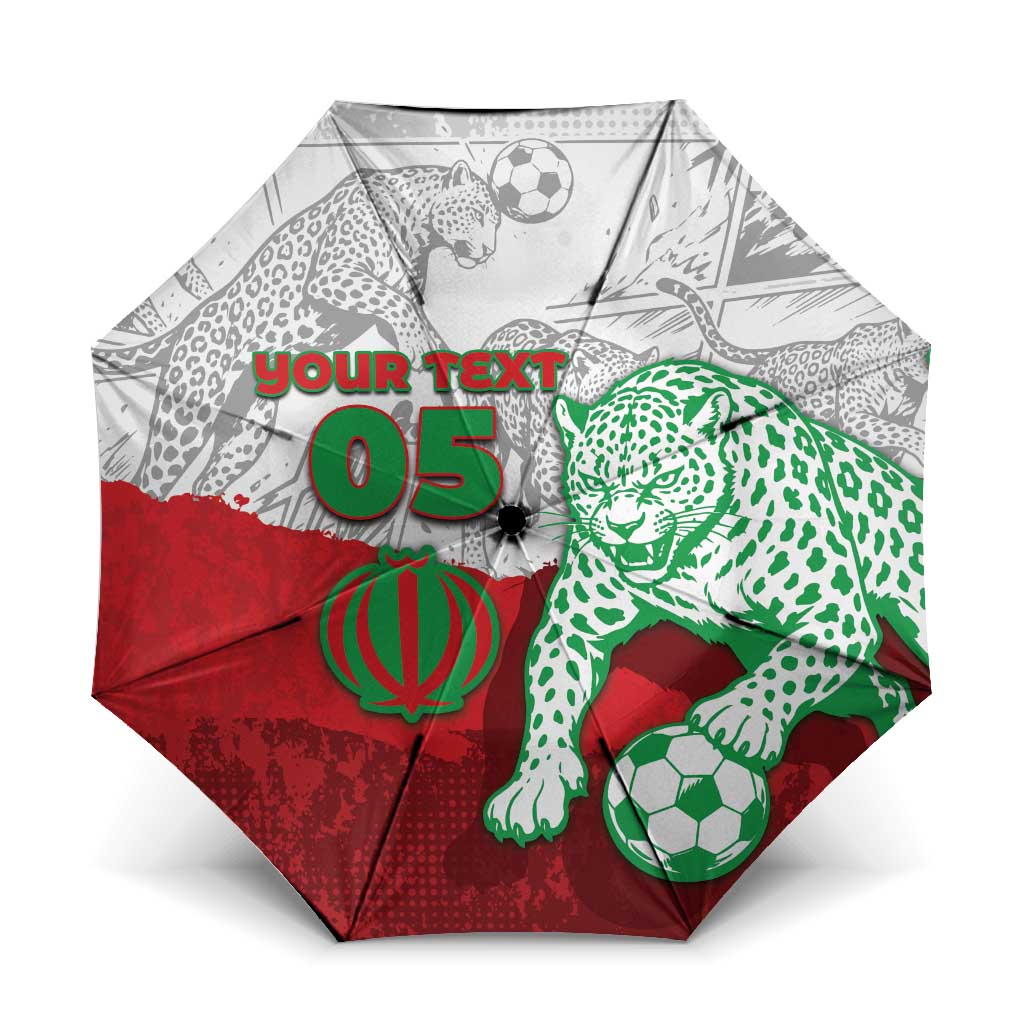 Custom Iran Football Umbrella Leopard Comic Manga Art Style