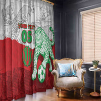 Custom Iran Football Window Curtain Leopard Comic Manga Art Style
