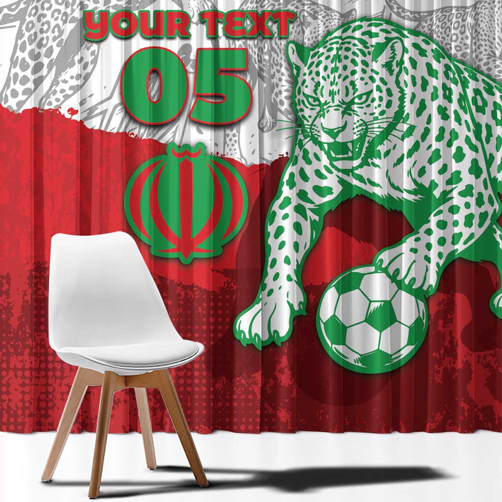 Custom Iran Football Window Curtain Leopard Comic Manga Art Style